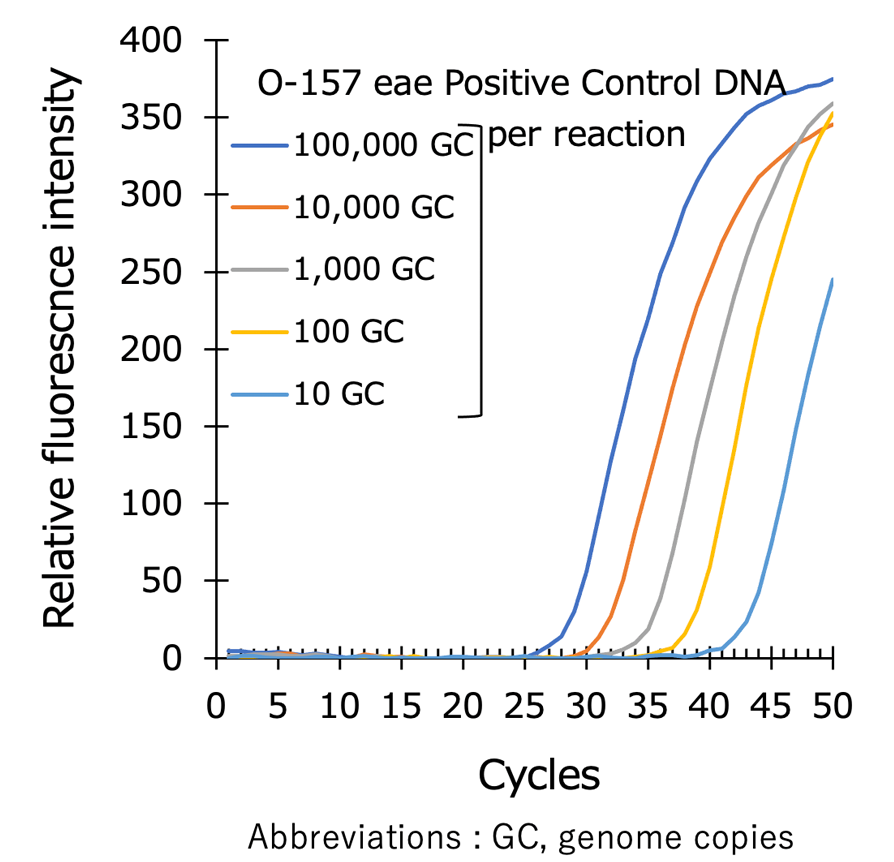 Graph:Detection of Escherichia coli O157 (EHEC) genomic DNA
