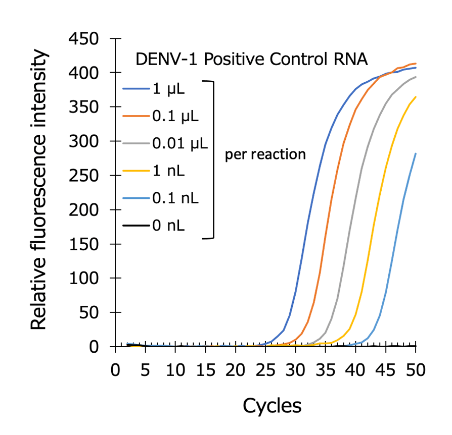 Graph:Detection of Dengue virus type 1 RNA